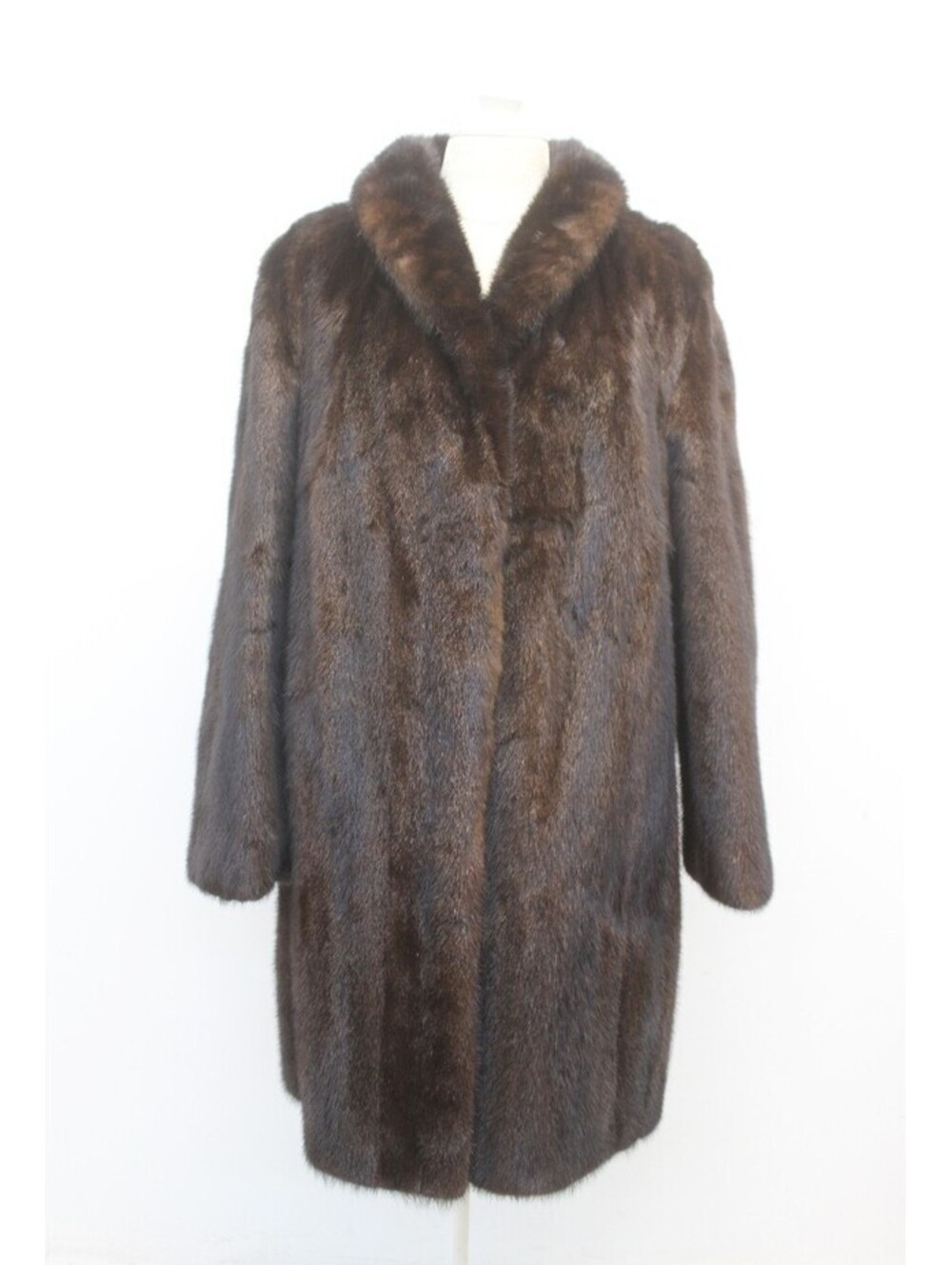 EXCELLENT CANADIAN DARK RANCH MINK FUR JACKET COAT SIZE 6-8 SMALL/MEDIUM